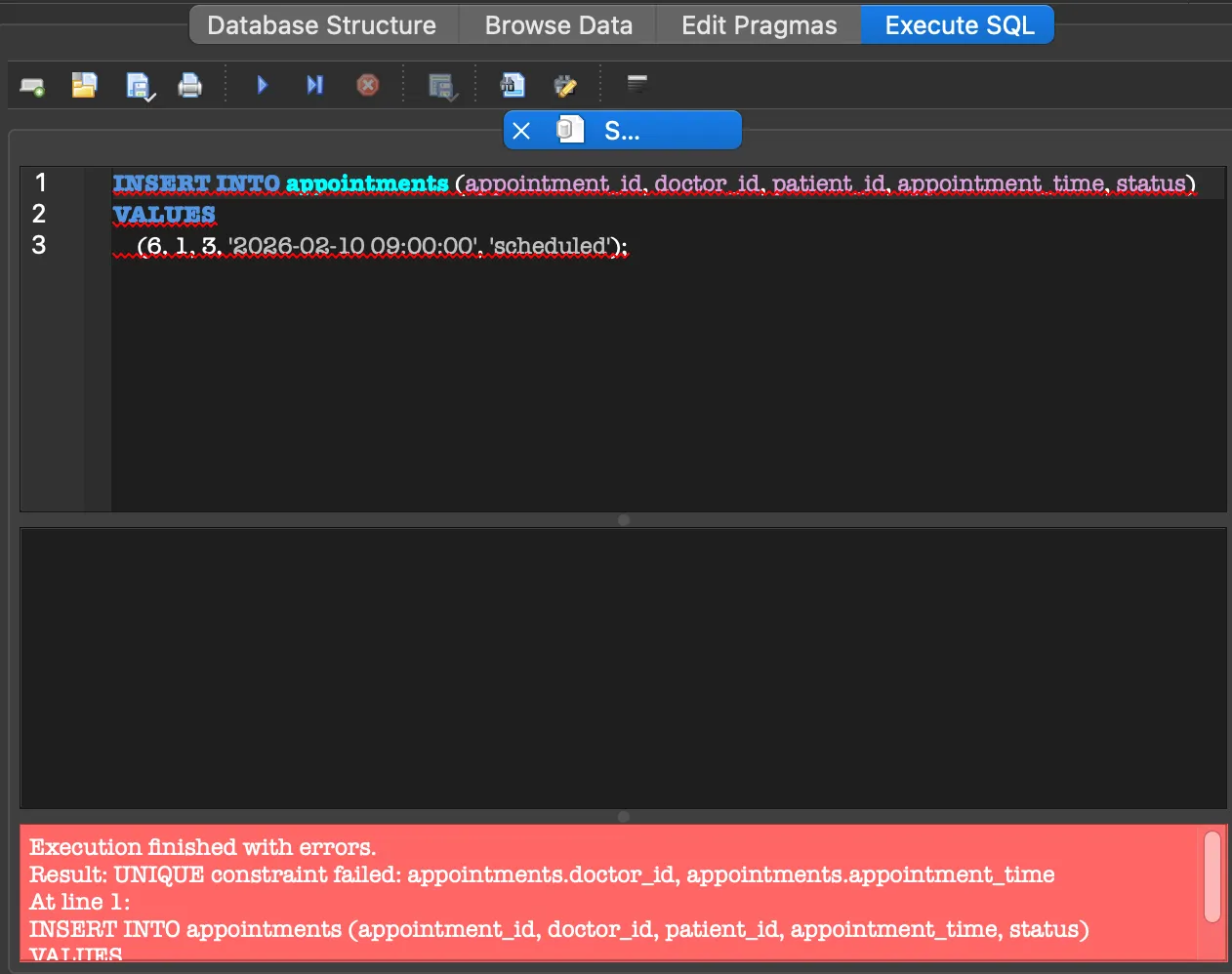 UNIQUE 제약 위반 에러