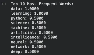 단어 빈도 분석 결과